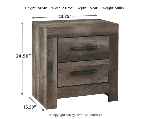 Wynnlow King Panel Bed with Mirrored Dresser and 2 Nightstands